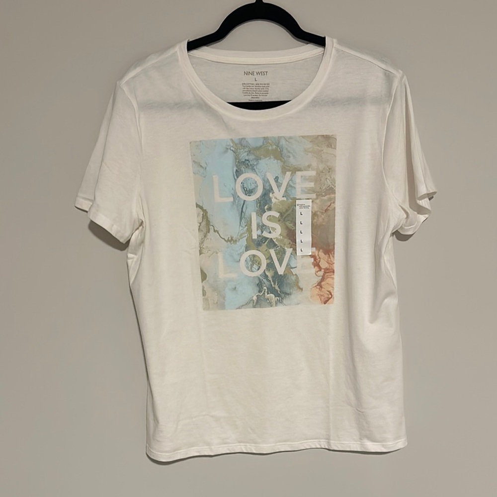 Nine West White 'Love is Love' T-Shirt